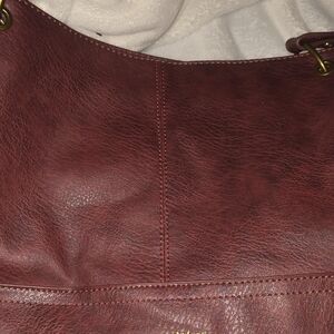 Elegant Burgundy Leather Tote Bag